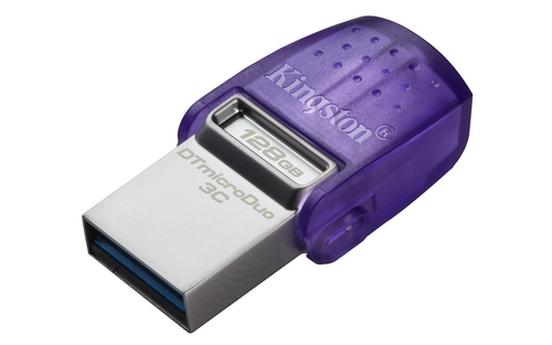 KINGSTON MICRODUO 3C 128GB - Pendrive Morado