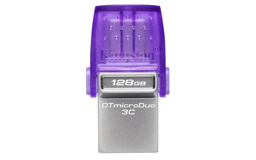 KINGSTON MICRODUO 3C 128GB - Pendrive Morado