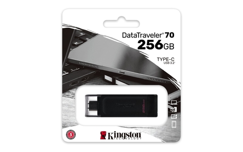 KINGSTON DATATRAVELER DT70 256GB - Pendrive Negro
