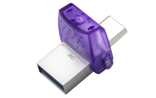KINGSTON MICRODUO 3C 64GB - Pendrive Morado