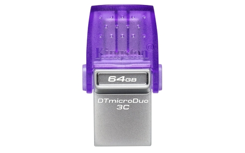 KINGSTON MICRODUO 3C 64GB - Pendrive Morado