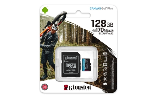 KINGSTON SDCG3 128GB Negro - Tarjeta de Memoria + Adaptador