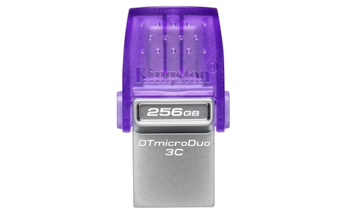 KINGSTON MICRODUO 3C 256GB - Pendrive Morado