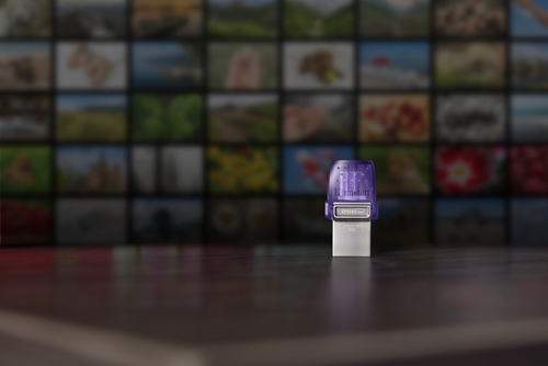 KINGSTON MICRODUO 3C 256GB - Pendrive Morado