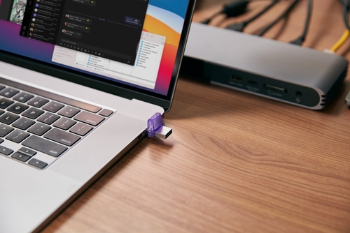 KINGSTON MICRODUO 3C 256GB - Pendrive Morado