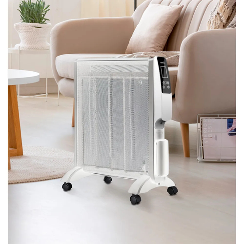 Abrila ABRIGO Blanco / Plata - Radiador de Mica 2000 W 61,5x56x26,5 cm