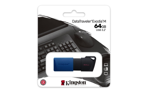 KINGSTON DATATRAVELER EXODIA DTXM Azul - Pendrive 64GB