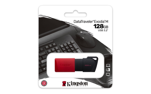 KINGSTON DATATRAVELER EXODIA DTXM Rojo - Pendrive 128GB