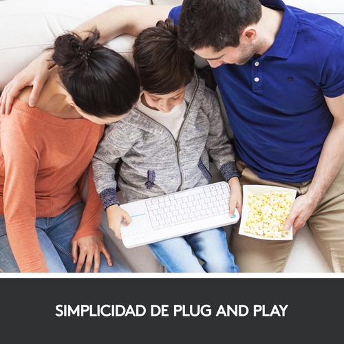 LOGITECH K400 PLUS Blanco - Teclado 