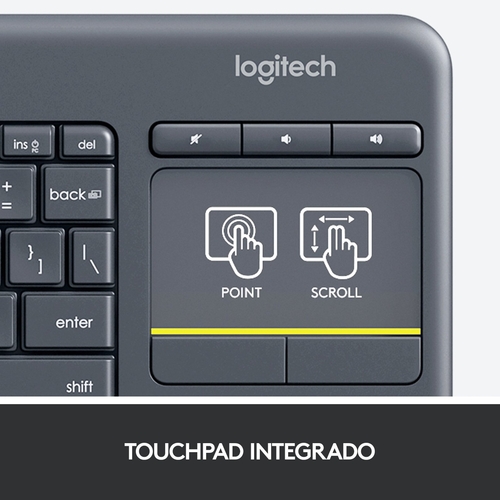 LOGITECH K400 PLUS Negro - Teclado 