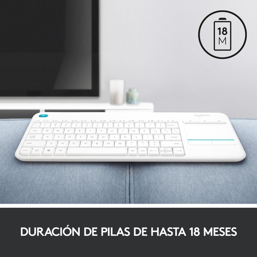 LOGITECH K400 PLUS Blanco - Teclado 