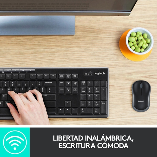 LOGITECH MK-270 Negro - Teclado + Ratón Inalámbrico