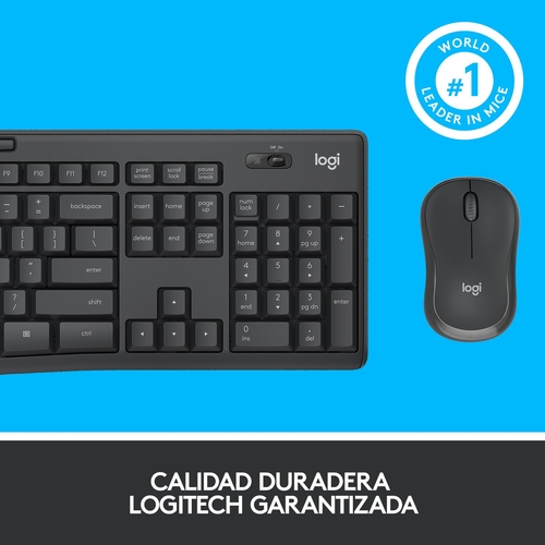 LOGITECH MK-295 Negro - Teclado + Ratón Inalámbrico
