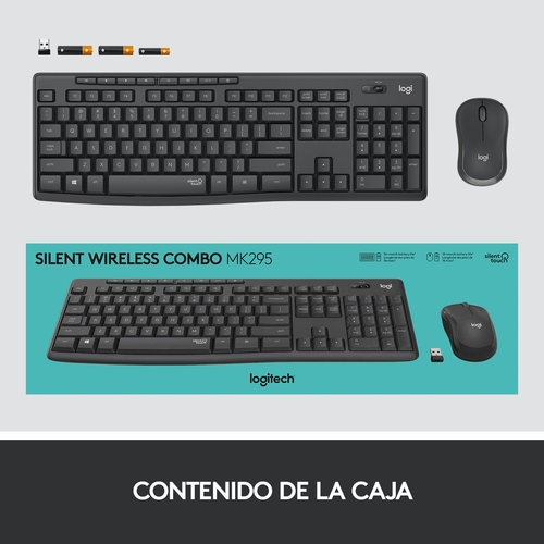 LOGITECH MK-295 Negro - Teclado + Ratón Inalámbrico