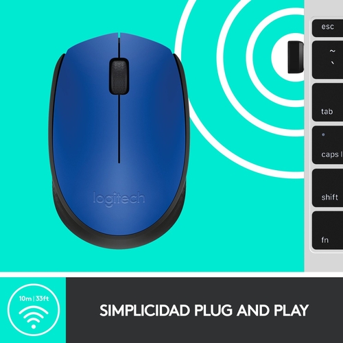 LOGITECH M171 Azul - Ratón Inalámbrico