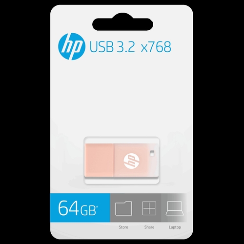 HP X768K Beige-Rosa - Pendrive 64GB