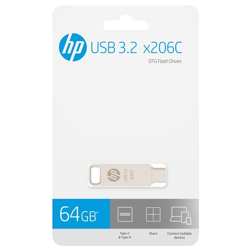 HP X206C 64GB - Pendrive Metal