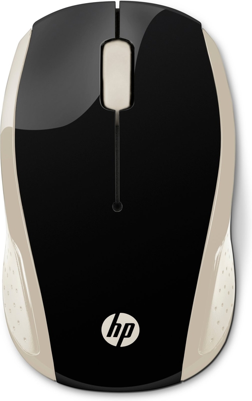 HP 200 Negro-Dorado - Ratón Inalámbrico