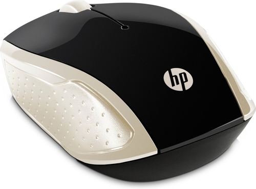 HP 200 Negro-Dorado - Ratón Inalámbrico
