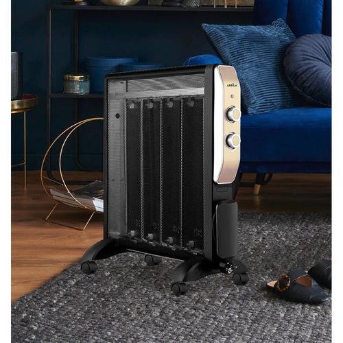 Abrila ABRIGO Negro / Oro - Radiador de Mica 2000 W