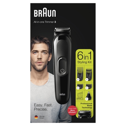 BRAUN MGK3220 SERIE 3 Negro - Cortapelos 13 Longitudes 6 en 1