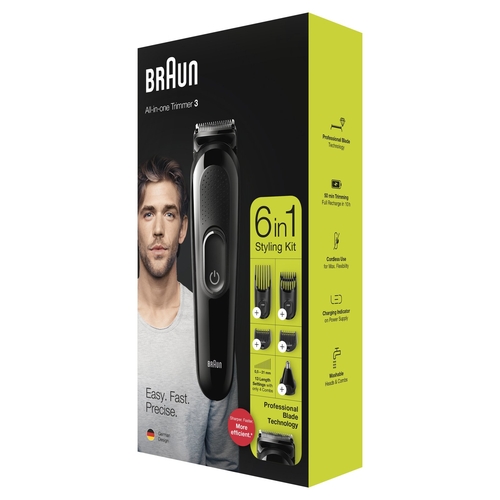 BRAUN MGK3220 SERIE 3 Negro - Cortapelos 13 Longitudes 6 en 1