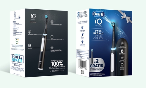 ORAL B Io3 Negro - Cepillo Eléctrico + Funda + 2 Recambios