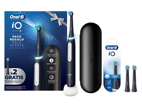 ORAL B Io3 Negro - Cepillo Eléctrico + Funda + 2 Recambios