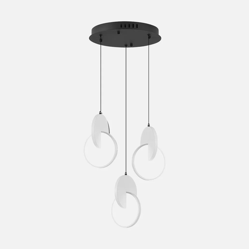 ABRILA Carlota Negro-Blanco 51W - Plafón Colgante 33 cm