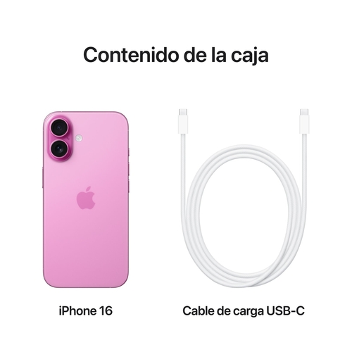 APPLE iPHONE 16 Rosa 8GB 128GB - Móvil 6.1" OLED