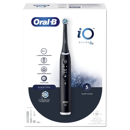 BRAUN ORAL B IO-6S Negro - Cepillo Eléctrico + Funda + Recambios