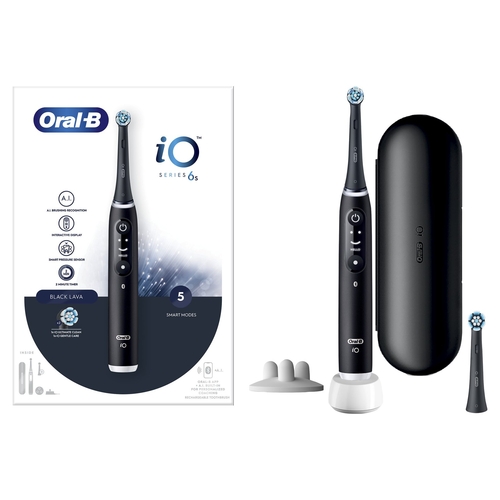 BRAUN ORAL B IO-6S Negro - Cepillo Eléctrico + Funda + Recambios
