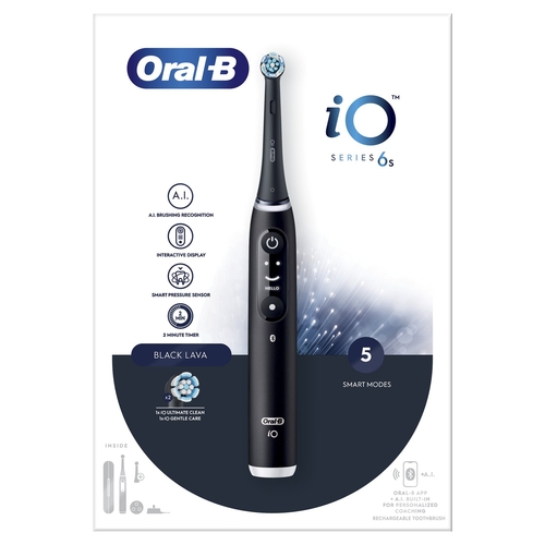 BRAUN ORAL B IO-6S Negro - Cepillo Eléctrico + Funda + Recambios