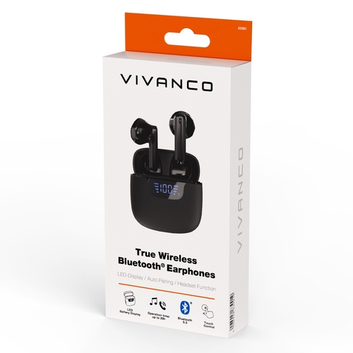 VIVANCO 63991 Negro - Auricular Inalámbrico Estuche