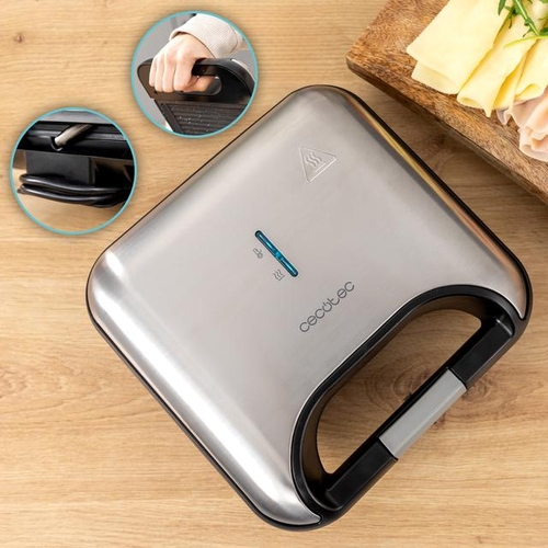 CECOTEC ROCK'IN TOAST GRILL + INOX - Sandwichera 800W