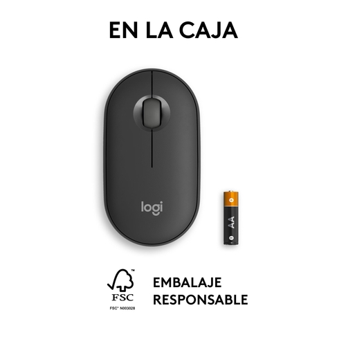 LOGITECH PEBBLE 2 M350S Grafito - Ratón Inalámbrico