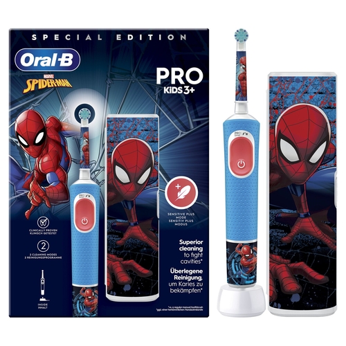 BRAUN ORAL B VITALITY PRO KIDS SPIDERMAN - Cepillo Eléctrico + Funda de Viaje