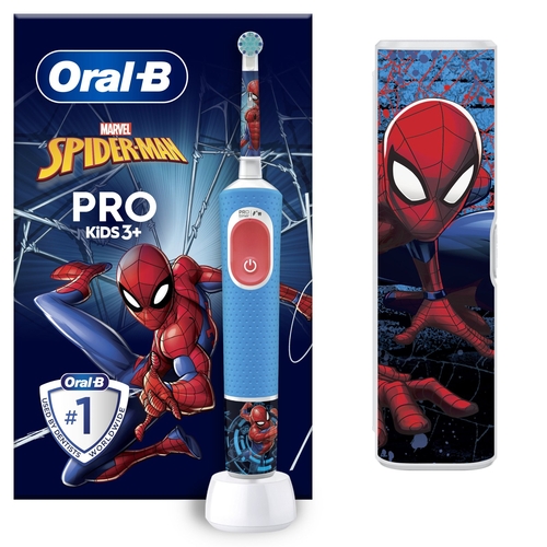 BRAUN ORAL B VITALITY PRO KIDS SPIDERMAN - Cepillo Eléctrico + Funda de Viaje