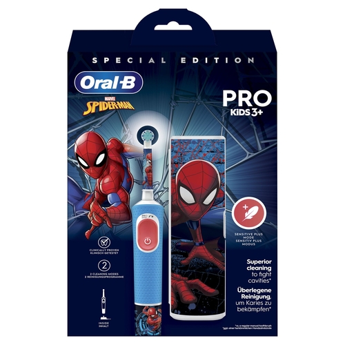 BRAUN ORAL B VITALITY PRO KIDS SPIDERMAN - Cepillo Eléctrico + Funda de Viaje