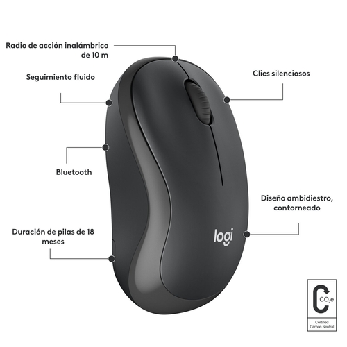 LOGITECH M240 SILENT Grafito - Ratón Inalámbrico