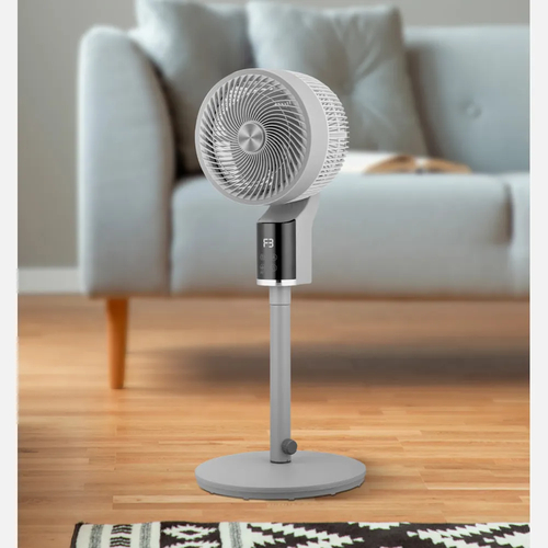 ABRILA Persa Gris-Cromo 50w - Ventilador de Pie 3 Velocidades