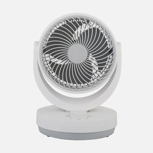 ABRILA Lagos Blanco-Gris 35W - Ventilador de Sobremesa 3 Aspas