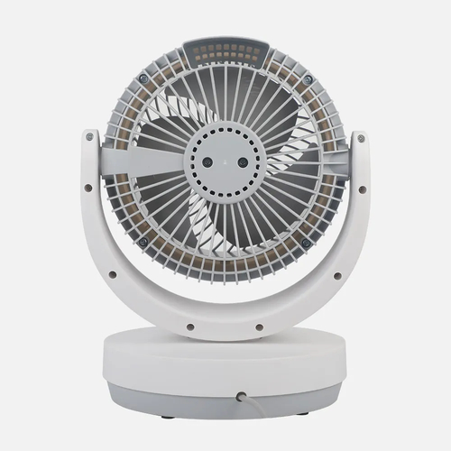 ABRILA Lagos Blanco-Gris 35W - Ventilador de Sobremesa 3 Aspas