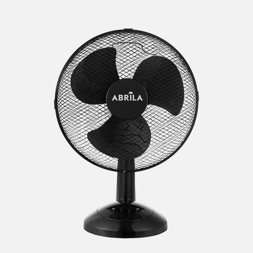 ABRILA Pizarro Mediano Negro 35W - Ventilador de Sobremesa 3 Aspas