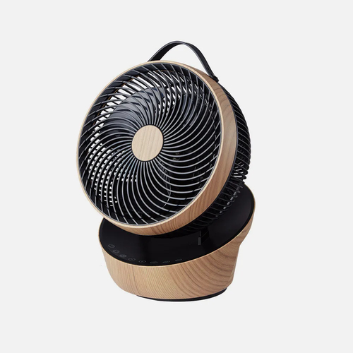ABRILA Petirrojo Negro-Madera 25w - Ventilador de Sobremesa 3 Aspas