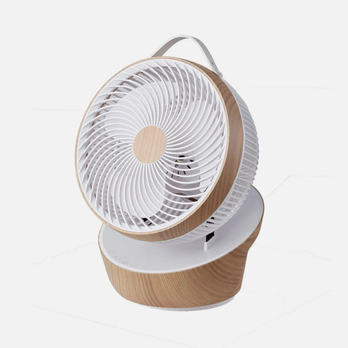 ABRILA Petirrojo Blanco-Madera 25w - Ventilador de Sobremesa 3 Aspas