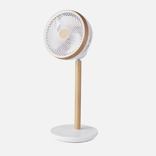 ABRILA Colibri Blanco-Madera 25w - Ventilador de Pie 3 Aspas