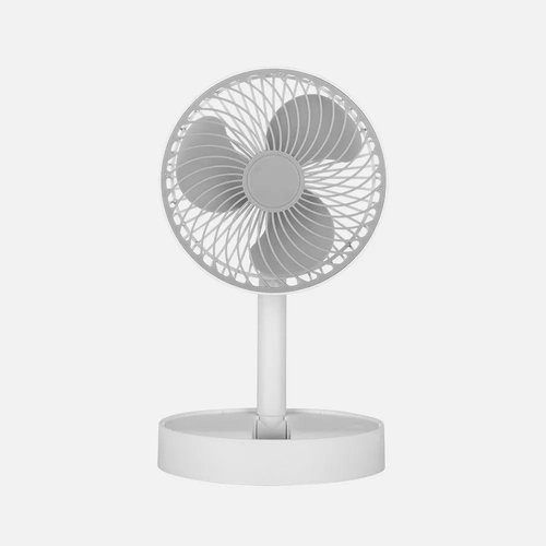 ABRILA Jerico Blanco-Gris 5W - Ventilador de Sobremesa 3 Aspas