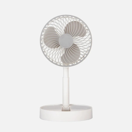 ABRILA Jerico Blanco-Gris 5W - Ventilador de Sobremesa 3 Aspas