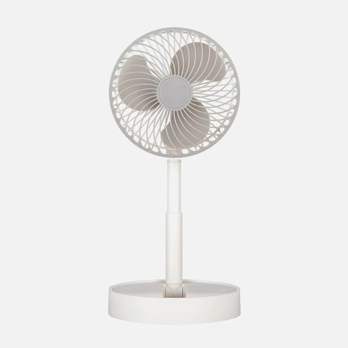 ABRILA Jerico Blanco-Gris 5W - Ventilador de Sobremesa 3 Aspas